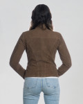 Women's Brown Suede Leather Jacket - Zara | Leather Trend