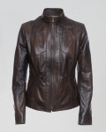 Giacca Donna Testa di Moro in Pelle - Zara | Leather Trend