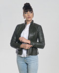 Women's Green Leather Jacket | Leather Trend