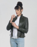 Women's Green Leather Jacket | Leather Trend