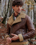 Brown Jacket in real shearling