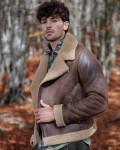 Chiodo in pelle e montone da uomo - Alberto | Leather Trend