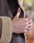 Brown Jacket in real shearling