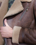 Men's leather and shearling perfecto - Alberto | Leather Trend