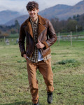 Men's leather and shearling perfecto - Alberto | Leather Trend