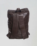 Men's Square Dark Brown Leather Backpack - Bali | Leather Trend