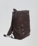 Men's Square Dark Brown Leather Backpack - Bali | Leather Trend