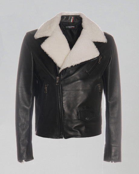 Men's leather perfecto jacket - Berto | Leather Trend