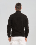 Men's Black Suede Leather Bomber Jacket – David | Leather Trend