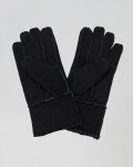 Women's gloves mod. Gloves  in real brown shearling 100% made in Italy