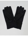Nives - Guanti Donna Nero Camoscio in vero montone Shearling - Pelo Nero