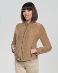 Women's Honey Suede Leather Jacket - Giadina | Leather Trend
