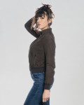 Bomber donna in pelle scamosciata – Timberly | Leather Trend