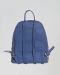 Women's Blue Perforated Leather Backpack - Piano | Leather Trend
