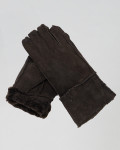 Guanti Donna mod. Gloves Marrone in vero montone shearling 100% made in Italy
