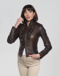 Giacca Donna Testa di Moro in Pelle - Belen | Leather Trend