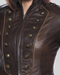 Women's Dark Brown Leather Jacket - Belen | Leather Trend