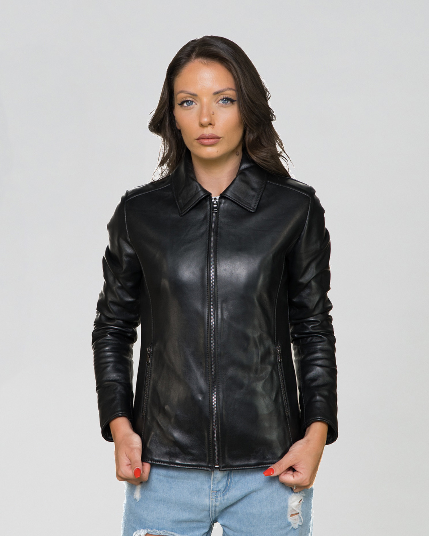Genuine Leather Ladies Leather Shirt True Touch Leather Shirt