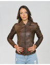 Giacca in Pelle da Donna Testa di Moro - Eva | Leather Trend
