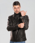 Biker Men's Black Leather Jacket - Avatar | Leather Trend