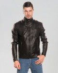 Biker Men's Black Leather Jacket - Avatar | Leather Trend