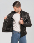 Giacca biker nera da uomo – Avatar | Leather Trend