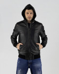 Bomber in Pelle Nero da Uomo - Napoli | Leather Trend