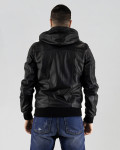 Bomber in Pelle Nero da Uomo - Napoli | Leather Trend