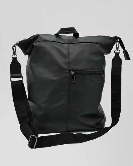 Black Leather Shoulder Bag - Capri | Leather Trend