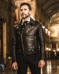Men's Black Leather Three-Pocket Perfecto - Armando | Leather Trend