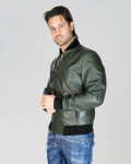 Bomber Uomo in Pelle Verde – David | Leather Trend