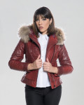 Women's leather down jacket - Lasmara | Leather Trend