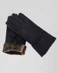 Guanti Donna mod. Gloves Marrone in vero montone shearling 100% made in Italy