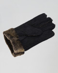 Women's gloves mod. Gloves  in real brown shearling 100% made in Italy