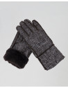 Women's gloves mod. Gloves  in real brown shearling 100% made in Italy