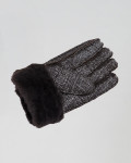 Women's gloves mod. Gloves  in real brown shearling 100% made in Italy