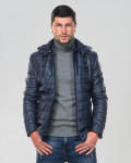 Men's leather down jacket - Berlino | Leather Trend
