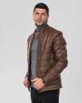 Piumino da uomo mod. Berlino cuoio in vera pelle 100% made in Italy
