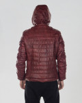 Piumino in pelle da uomo bordeaux - Rio | Leather Trend
