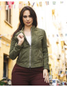 Violetta Bis - Giacca Donna Verde in Pelle Camoscio | Leather Trend