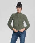 Violetta Bis - Giacca Donna Verde in Pelle Camoscio | Leather Trend