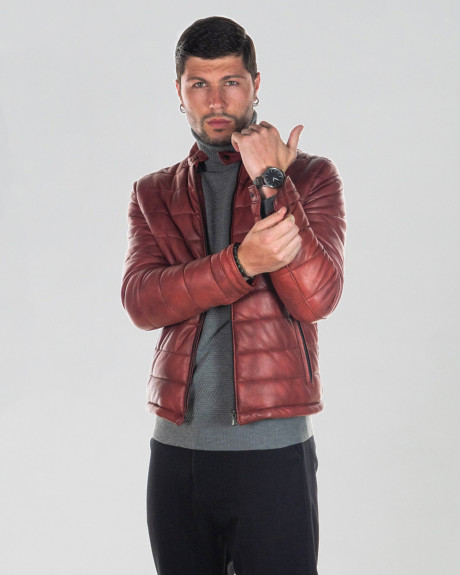 Men's leather down jacket - Berlino | Leather Trend 2