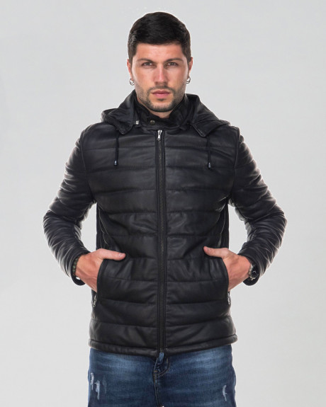 Piumino in pelle da uomo – Berlino | Leather Trend