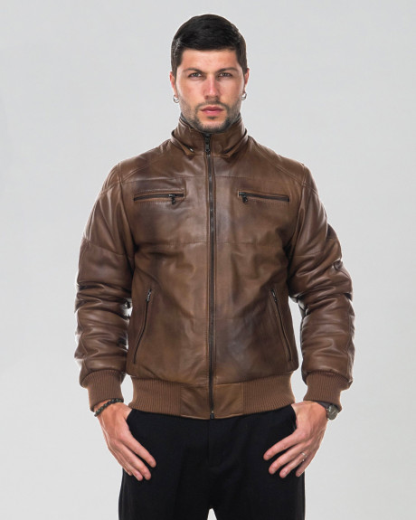 Men's leather down jacket - Boston | Leather Trend 2