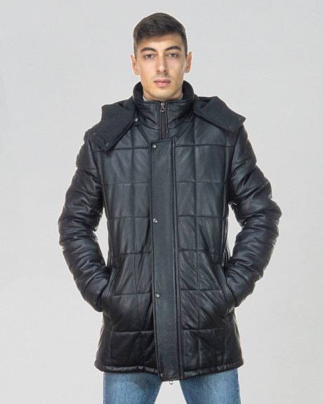 Men's leather down jacket - Marek | Leather Trend