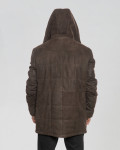 Men's nubuck leather down jacket - Marek | Leather Trend