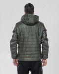 Piumino in pelle da uomo verde - Rio | Leather Trend