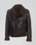 Dark Brown Head Jacket in real shearling