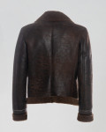 Dark Brown Head Jacket in real shearling