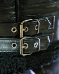 Giacca uomo nera in vero montone Shearling 100% made in Italy
